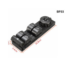 Черна кончола с 4 бутона за ел. стъкла за Ford Focus 05-08 C-Max - BF03